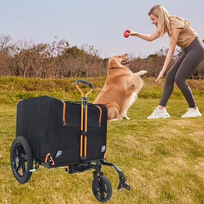 Foldable Pet Stroller, Dog Stroller For Under 88 Lbs Dog, Dog Car Seat With Internal Leash And No-Slip Floor-Cuddlewood
