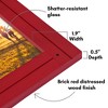 Americanflat 8x10 Picture Frame with Shatter-Resistant Glass, Hampton Collection, Distressed Wood Gallery Picture Frames for Tabletop, Red - 3 of 4