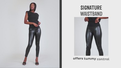 ASSETS by SPANX Women's All Over Faux Leather Leggings, 2 of 15, play video