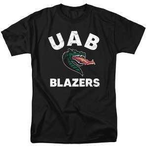 University of Alabama at Birmingham Official Blazers Logo Adult T Shirt, Black - 1 of 4