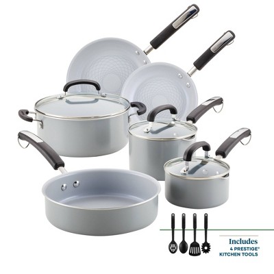 Farberware Reliance Pro 12pc Nonstick Ceramic Cookware Set Black/gray :  Target