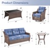 Buenhomino Wicker Patio Furniture Set-All Weather Rattan Patio Sofa Set with Swivel Rocker Chairs Outdoor Conversation Set for Deck Lawn Porch - 4 of 4