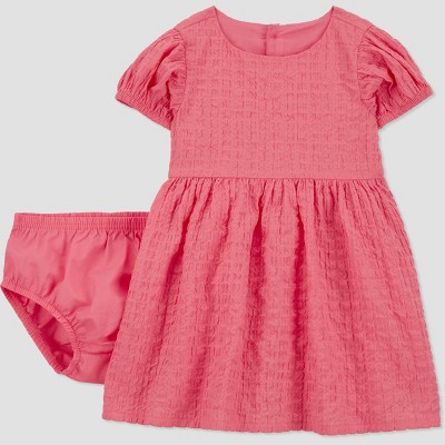 Image of Carter's Just One You® Baby Girls' Textured Dress - Pink 9M