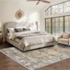 Washable Vintage Floral Area Rug, Modern Distressed Non-Slip Carpet for Living Room and Bedroom - 3 of 4