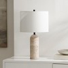 Jolene 24 Inch Travertine/Metal Table Lamp - Ivory - Safavieh. - 2 of 4