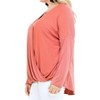 Women's Keyhole Wrap Top - entro - 3 of 4