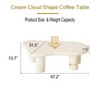 UPHA 40 Inch MDF Cloud Shaped Coffee Table for Living Room - 2 of 4
