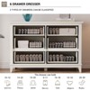 6 Dresser for Bedroom, 47" Wide Drawer Dresser with Storage Freestanding, Wooden Closet Storage Chest for Living Room, Bedroom, Entryway - 4 of 4
