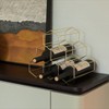 Fabulaxe 6 Bottle Gold Metal Modern Beehive Honeycomb Shape Countertop Wine Bottle Holder Rack Stand - 2 of 4