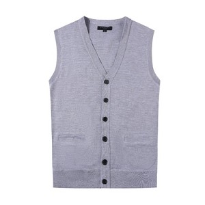 Gioberti Men's V-Neck Button Down Knitted Cardigan Vest - 1 of 3
