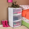 Sterilite Three Drawer Wide Cart with Clear Drawers