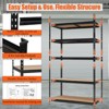 Heavy Duty Garage Shelving Units,5-Tier Adjustable Storage Shelves,60x24x72in, Adjustable Storage Shelving, Metal Storage Utility Racks Shelf Unit - 2 of 4