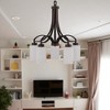 Sunset Lighting Dalton 5-Light Down Chandelier Opal Etched Glass, Provincial Bronze Finish - 3 of 3