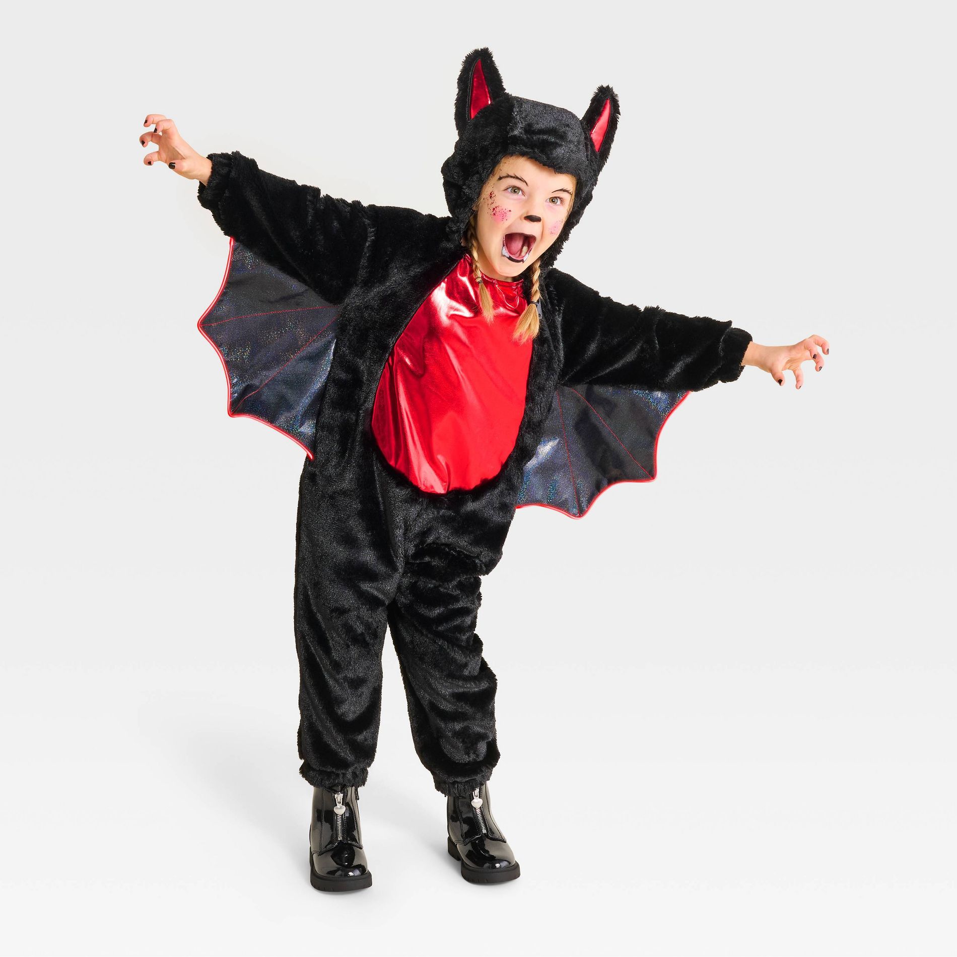 Toddler Adaptive Bat Premium Costume Jumpsuit - Hyde and EEK! Boutique™ Black 18-24 Months