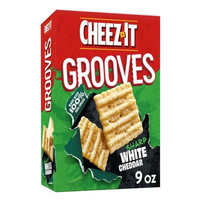 Cheez-It Grooves Sharp White Cheddar Crackers - 9oz