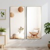 Spassway Set of 2 Accent Wall Mirrors Modern Metal Bathroom Mirrors Wall Decor for Living Room Bedroom Entryway Hallway Office Silver/Gold/Black - 2 of 4