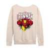 Women's - Marvel - Iron Man Invincible Oversized Lightweight French Terry Wide Neck Long Sleeve Shirt - 2 of 4