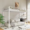 AZL1 Life Concept Beds Metal Loft Bed Twin Size Space-Saving Frame with Safety Guardrails for Kids Room, White, 77.36"*41.34"*62.2" - 2 of 4