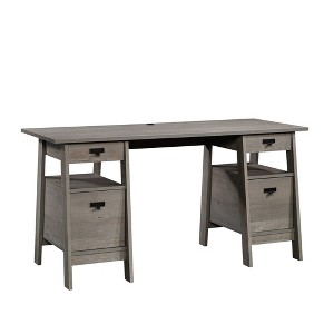 Trestle 4 Drawer Desk Mystic Oak - Sauder - 1 of 4