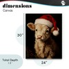 Stupell Industries Christmas Hat Highland Cow Canvas Art - 4 of 4