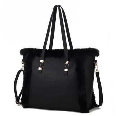 MKF Collection Liza Vegan Leather with faux fur Women’s Tote Bag by Mia K
