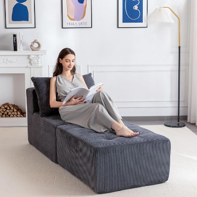 MAXYOYO Modular Sectional Sofa Couch, Sleeper Chair Modern Boneless Couch for Living Room, No Assembly Required