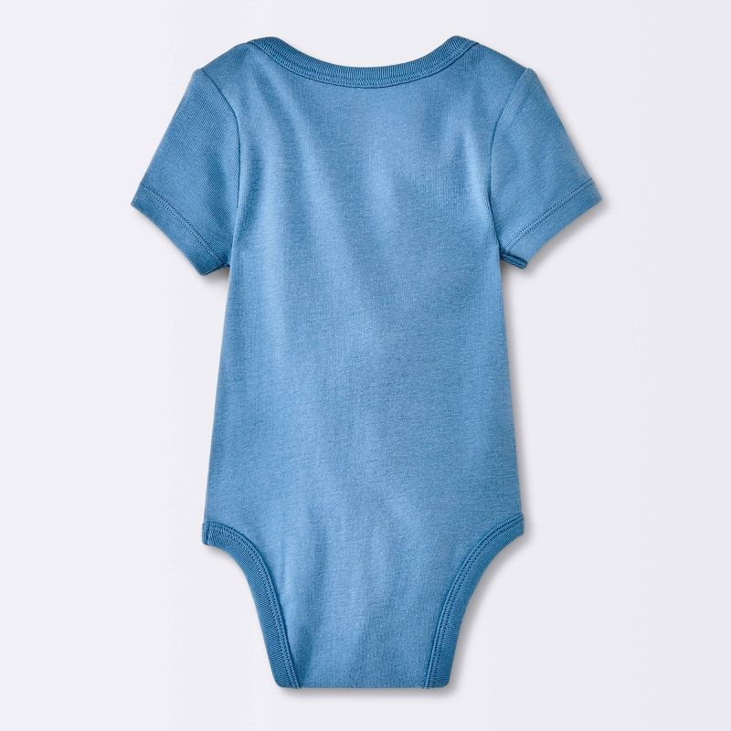 Baby Boys' 4pk Animals Short Sleeve Cotton Bodysuit - Cloud Island™ Blue, 3 of 6