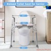 Raised Toilet Seat w/Handles for Seniors and Disabled, Adjustable Height Frame Toilet Seat Riser, Portable Toilet Chair Supports Up to 350lbs - 3 of 4