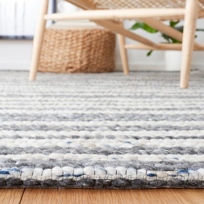 Marbella 3' x 5' Gray Flat Woven Wool Rug