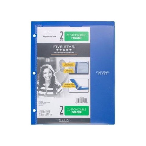 2 Pocket Plastic Folder With Prong Fasteners - Yoobi™ : Target