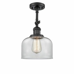 Bell - 1 Light Semi-Flush Mount In Industrial Style-14 Inches Tall and 8 Inches Wide - 1 of 1