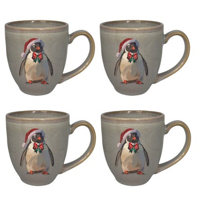 Courtside Market Holiday Buck Hairloom Mug 4 Piece Set