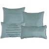 Home Mart Goods 7 Piece Teal Blue Geometric Bedding Comforter Set - 4 of 4