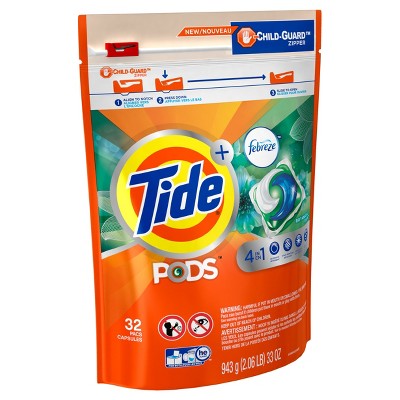 Tide PODS Laundry Detergent Pacs with Febreze Botanical Rain - 32ct ...