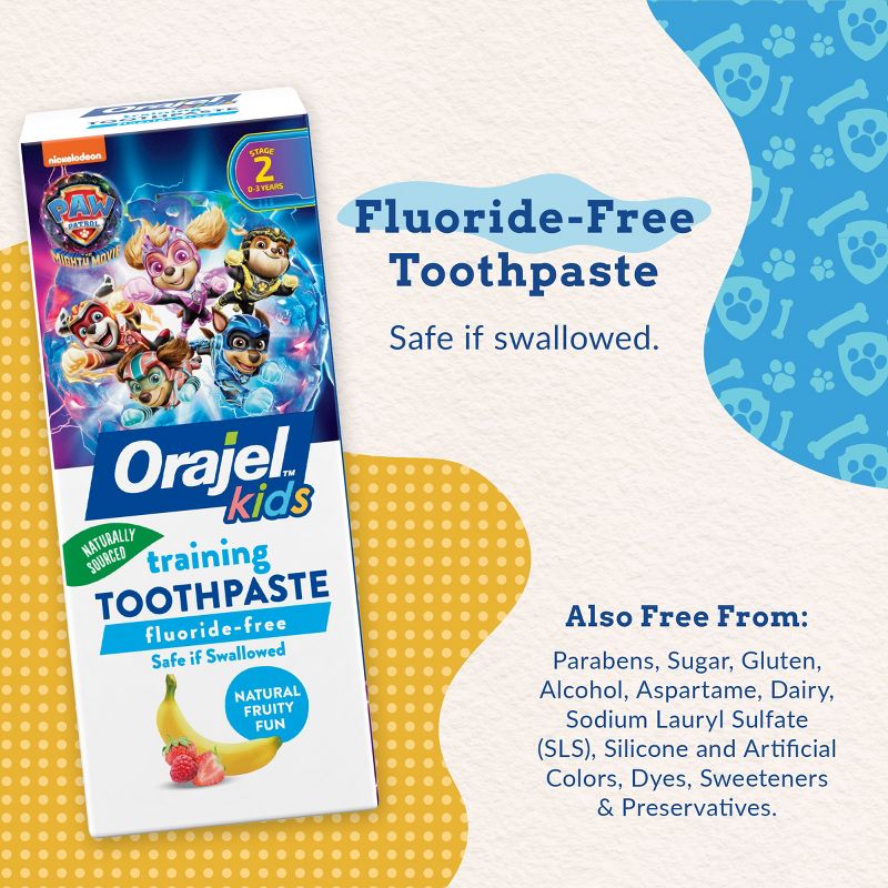 Orajel Kids Paw Patrol Fluoride-Free Training Toothpaste - Fruity Fun - 1.5oz, 6 of 10