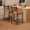 1 Box X Flat Iron Backrest High Bar Stool Bar Set Kitchen Stool Durable Comfortable Stylish Modern Design - 2 of 4