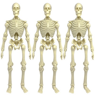 Set Of 3 Super Articulated 8 Inch Skeleton Action Figures : Target