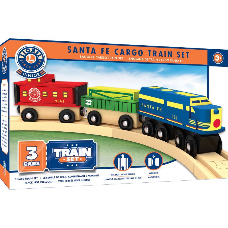 MasterPieces Wood Train Sets - Lionel Santa Fe Cargo 3 Piece Train Set, 2 of 8