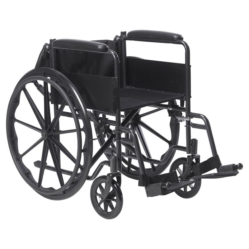 Drive Medical Silver Sport 1 Wheelchair with Full Arms and Swing away Removable Footrest, 3 of 6