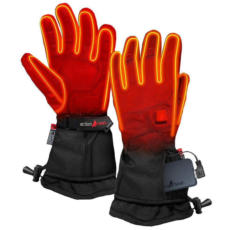 ActionHeat 5V Battery Heated  Men&#39;s Premium Gloves - Black M, 1 of 11