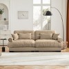 Velvet Modular 2 Seater Sectional Sofa with Bolster Arms, Deep Seat Couch 94" for Living Room-3irtyhousy - 2 of 4