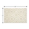 Link Bath Rug 220 GSF Soft Plush Cotton Non Skid Back Ivory By Knightsbridge - 2 of 4