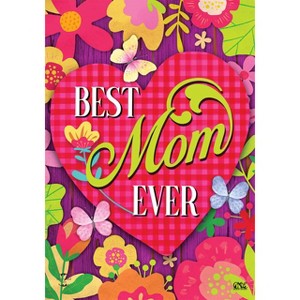 Best Mom Ever Mother's Day House Flag Butterflies 28" x 40" Briarwood Lane - 1 of 4