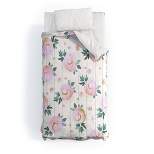 Pink Floral Iveta Abolina Rose Taffy Comforter Set (King) - Deny Designs