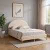 HomeRoots Beige Tufted Velvet Upholstered Queen Bed Frame - 2 of 4