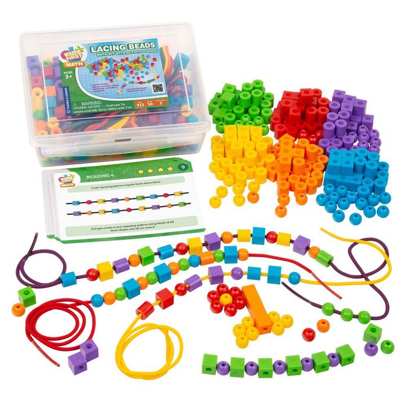 Thames & Kosmos Kids First Math: Lacing Beads Math Kit with Activity Cards, 2 of 7