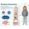 Light Pink Kids Jewelry Armoire ¨C Freestanding Vanity with LED Mirror, 3 Drawers & Adjustable Tilt for Girls' Dress-Up & Accessories Storage - 3 of 4