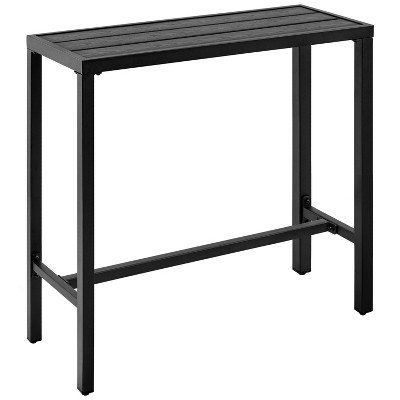 Yaheetech Patio Counter Height Table for Garden, Courtyard, Black