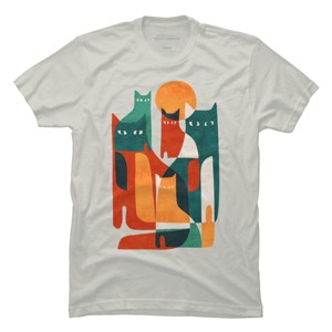 Men's Design By Humans Cat Cat Cat By radiomode T-Shirt - 1 of 3
