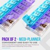 MEDca Weekly Pill Organizer, 2 Pack, Twice-a-Day, Daily AM PM Travel Medicine Organizer Storage Container Case - 3 of 4